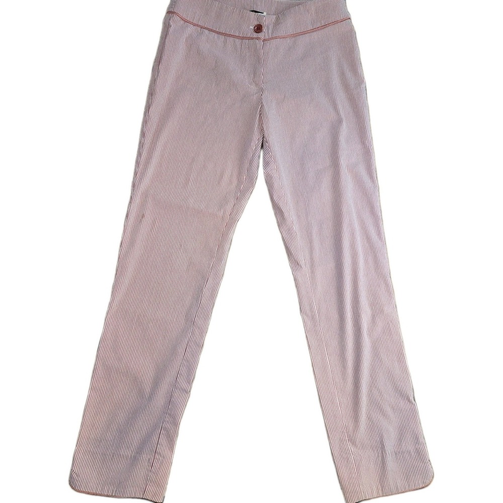 Vintage 80s Barbara Di Davide Pinstripe Courdoroy Capri Pants 28 wst Italy Sz 40
